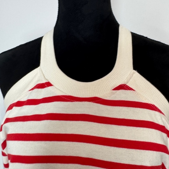 💎 Zara Striped Long Sleeve Cold Shoulder Top - Picture 9 of 11